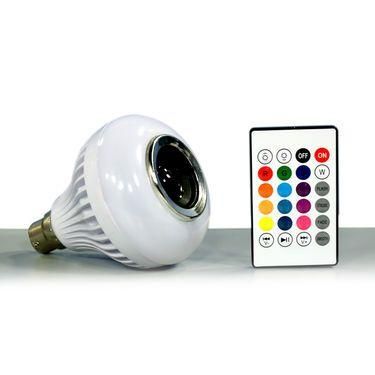 Multicolored LED Bulb with Bluetooth Speaker & Remote