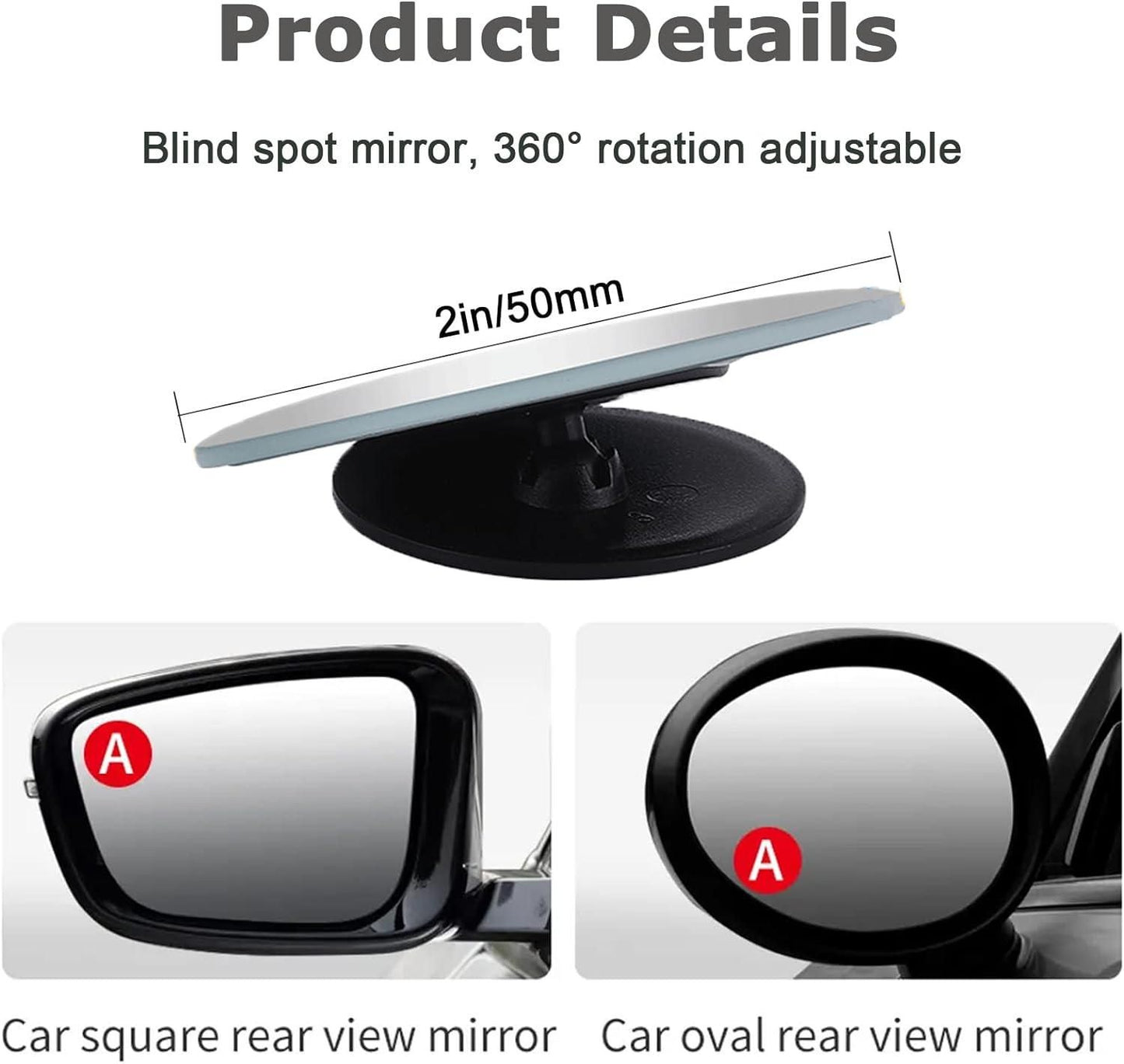 2" Wide Angle Blind Spot Mirror